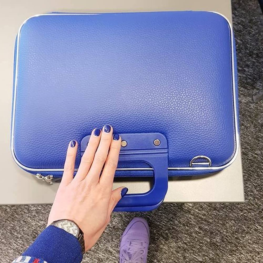 Borsa Bombata Classic Blu Cobalto 15,6